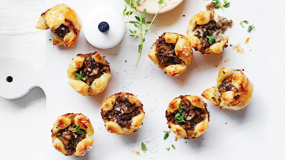 Mini mushroom hand pies