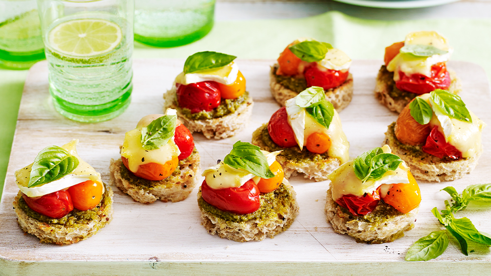 Mixed tomato canapés