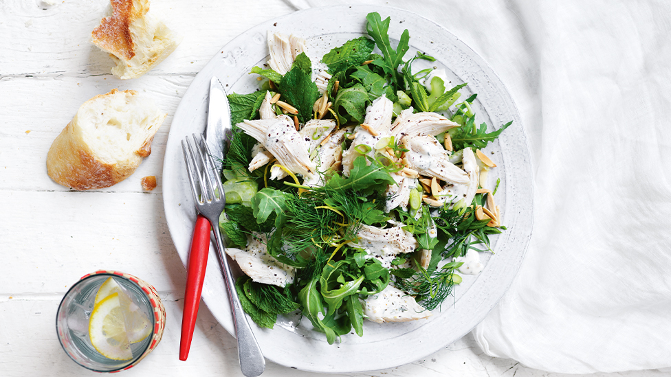 No-cook tarragon, mint and chicken salad