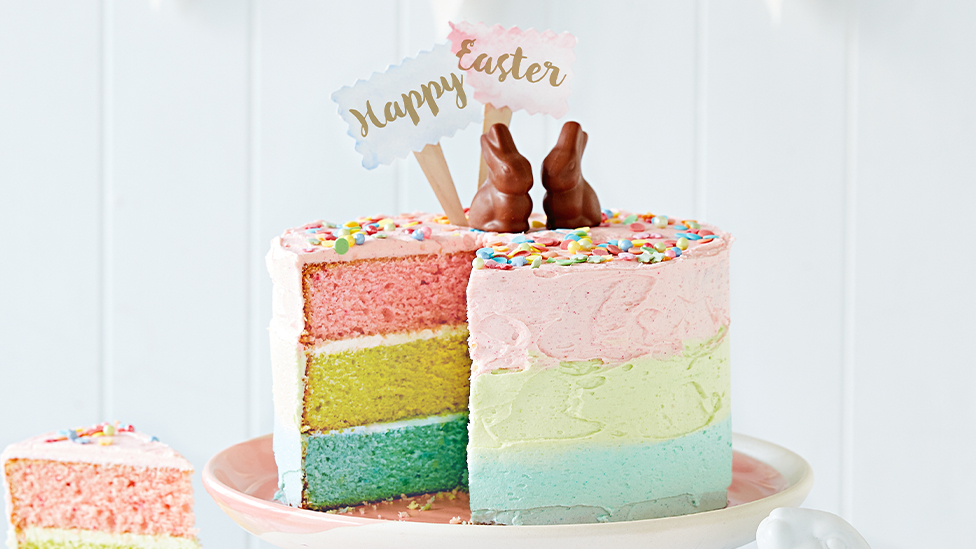 Ombre Easter cake
