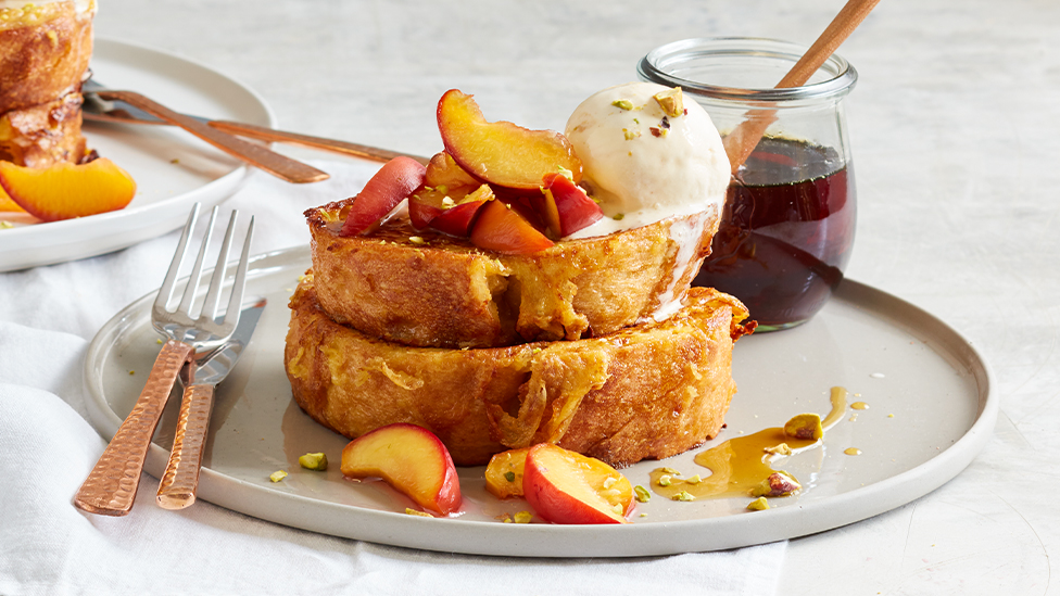 Peach French toast