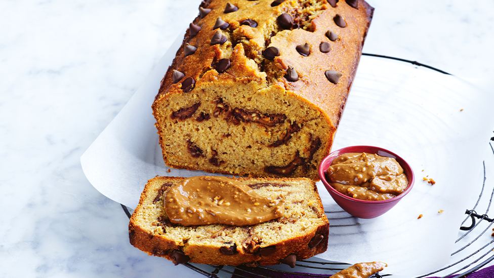 Chocolate and peanut butter banana bread