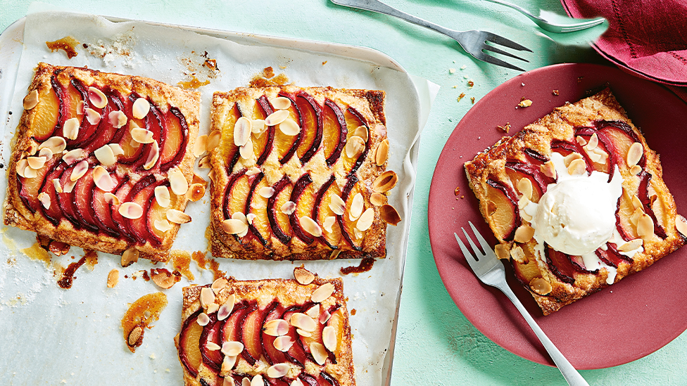 Plum and almond tarts