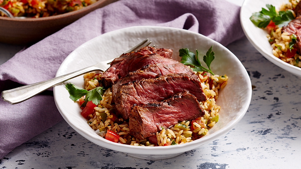 Portuguese beef with tomato rice