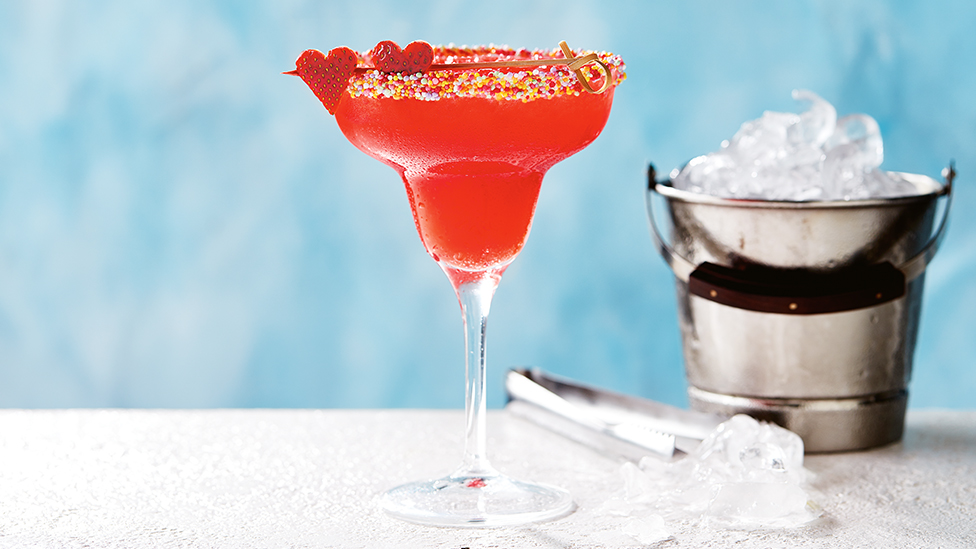 Pretty pink funfetti margarita