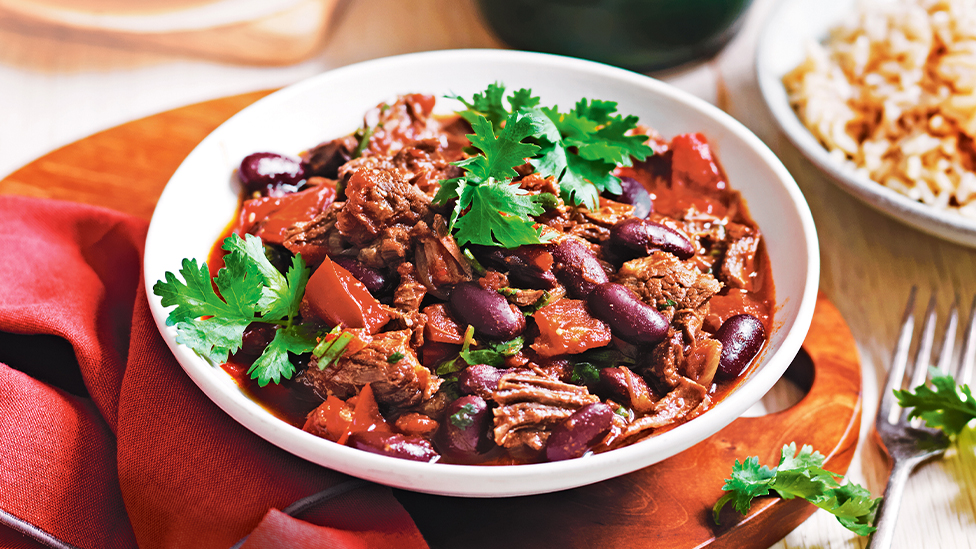 Pulled beef and bean chilli