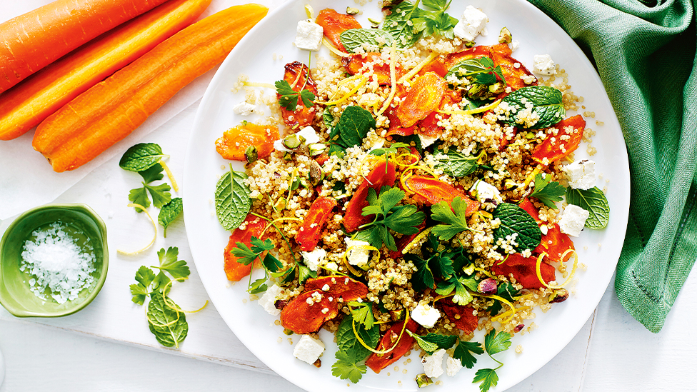Quinoa, pistachio and honeyed carrot salad recipe Coles