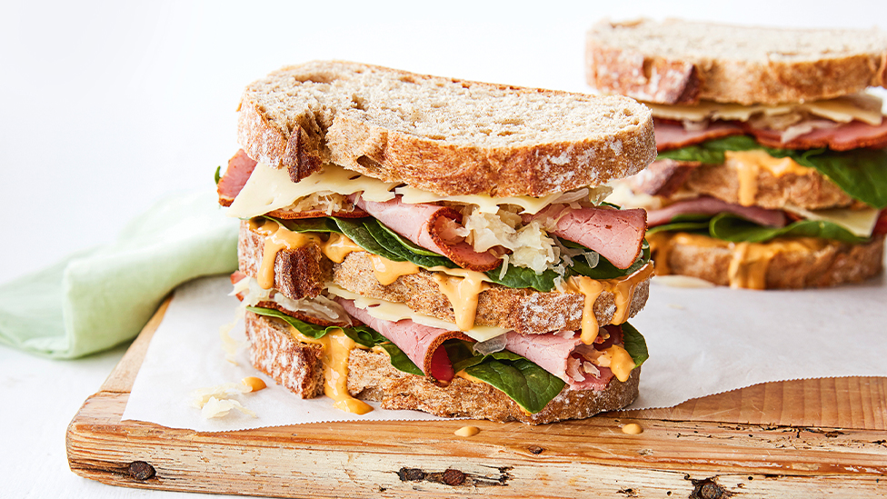Reuben club sandwich