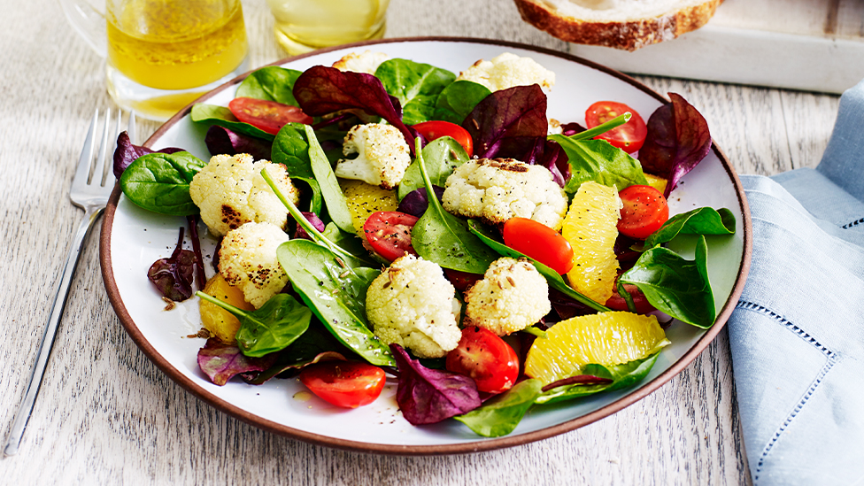 Roasted cauliflower and orange salad