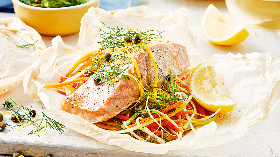 Salmon en papillote
