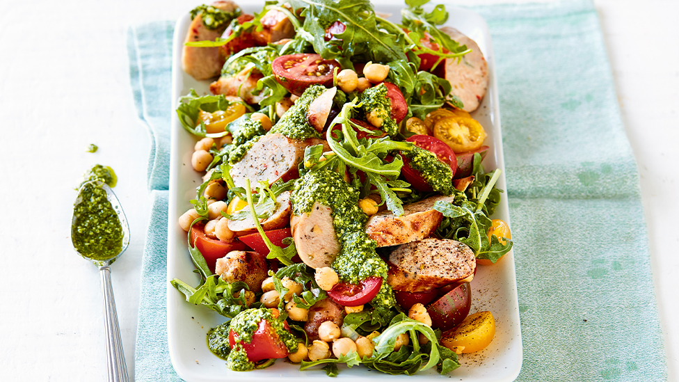 Sausage and chickpea salad