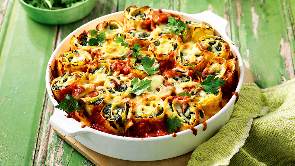 Silverbeet and ricotta rotolo
