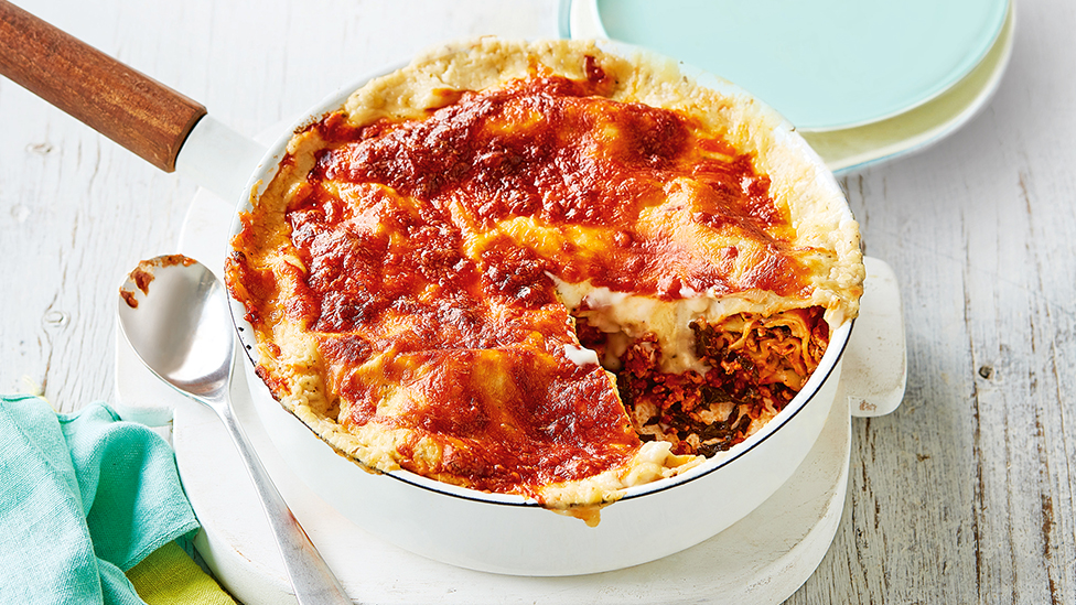 Simple skillet pork lasagne