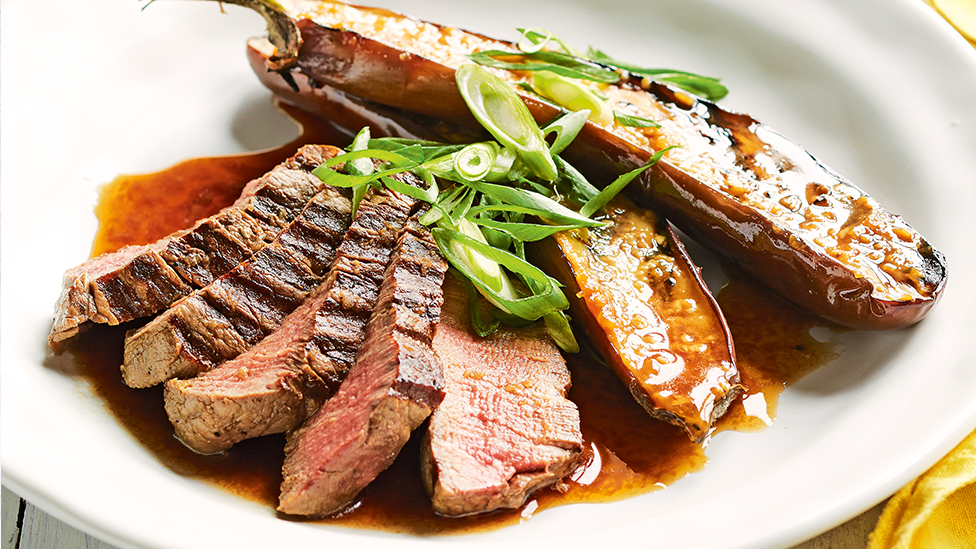 SoySoaked Beef Fillet with Miso Eggplant Recipe Coles