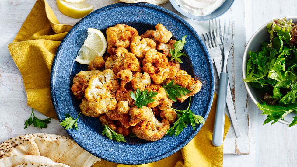 Spiced cauliflower fritters