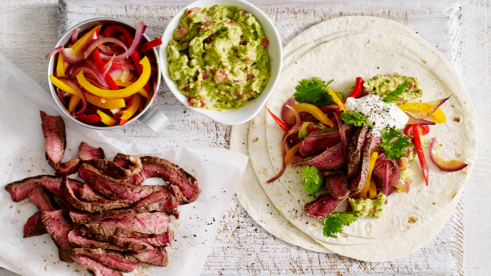Spicy beef fajitas