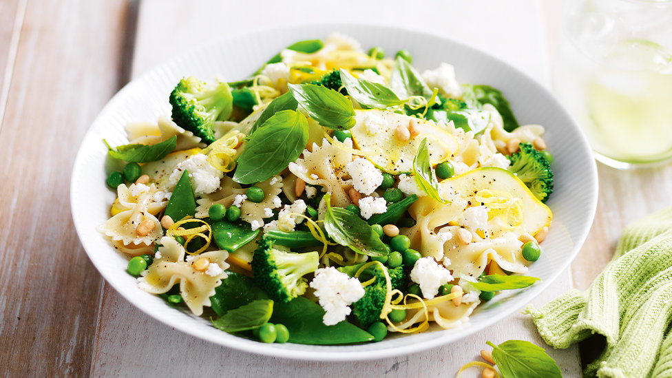Spring vegetable pasta with ricotta