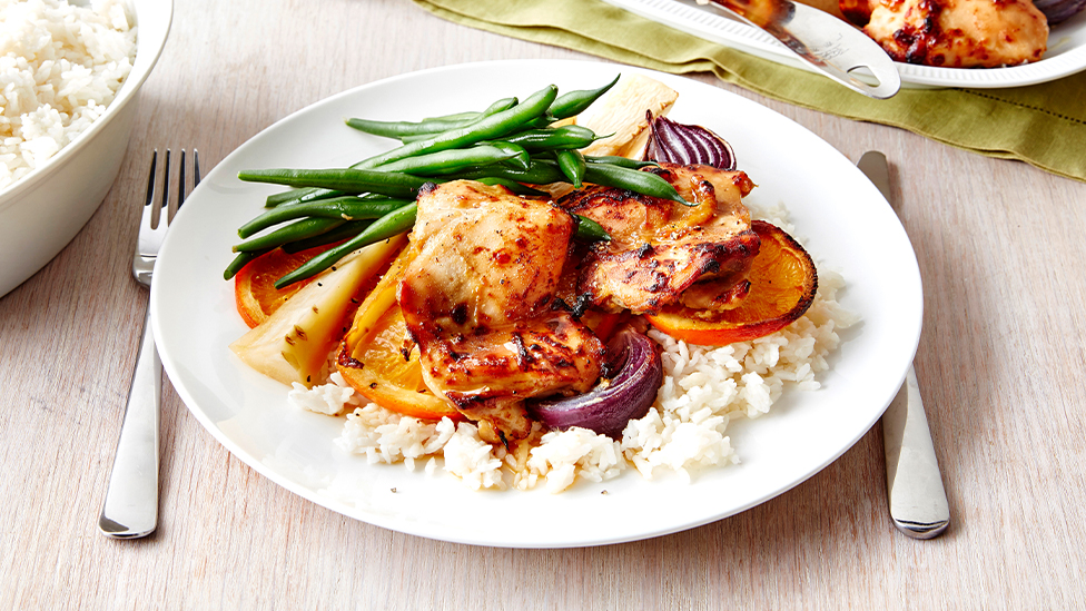 Sticky orange chicken