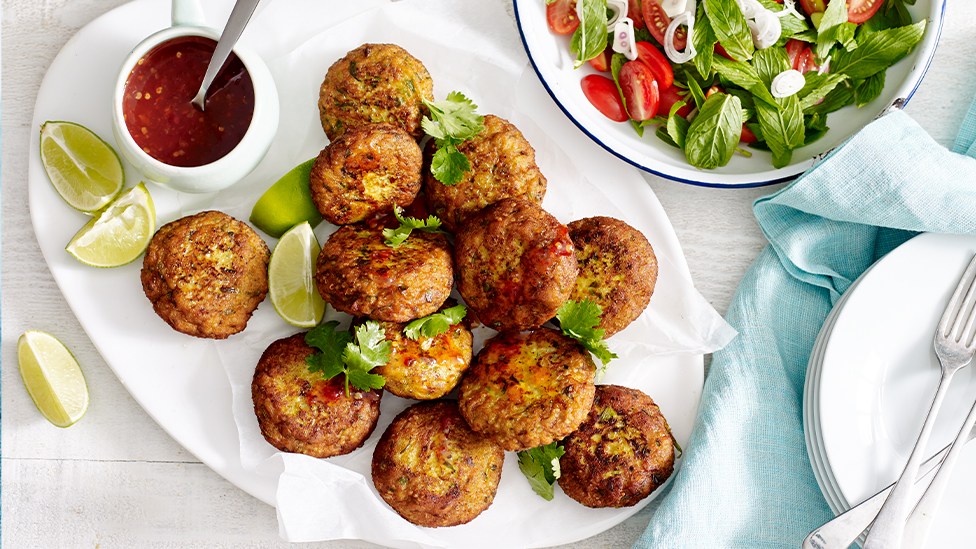 Thai fish cakes with quinoa