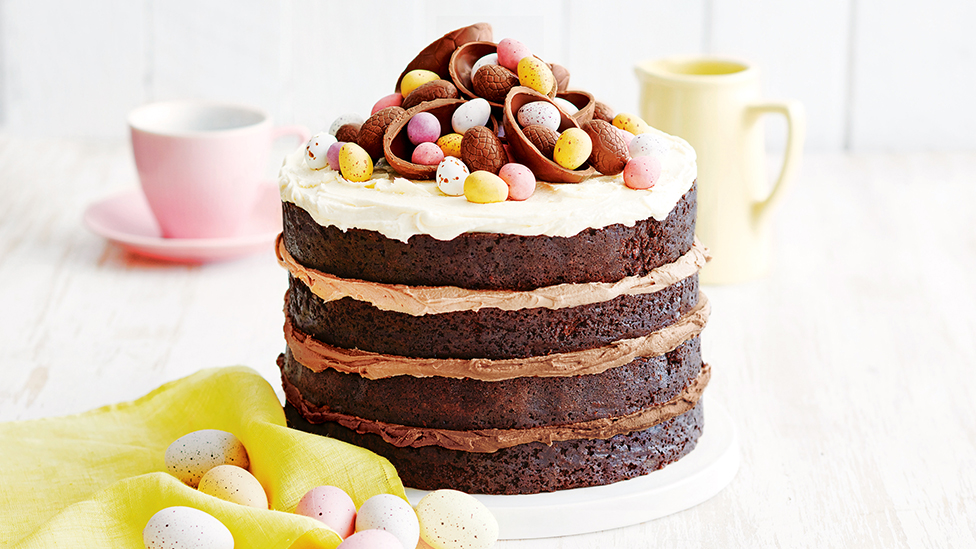 Triple-choc nutella celebration cake