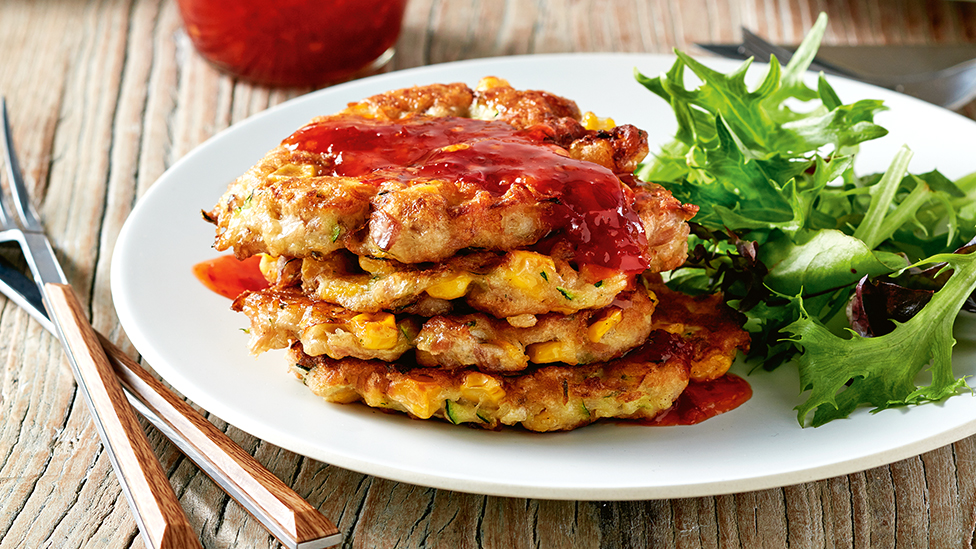 Tuna and corn fritters