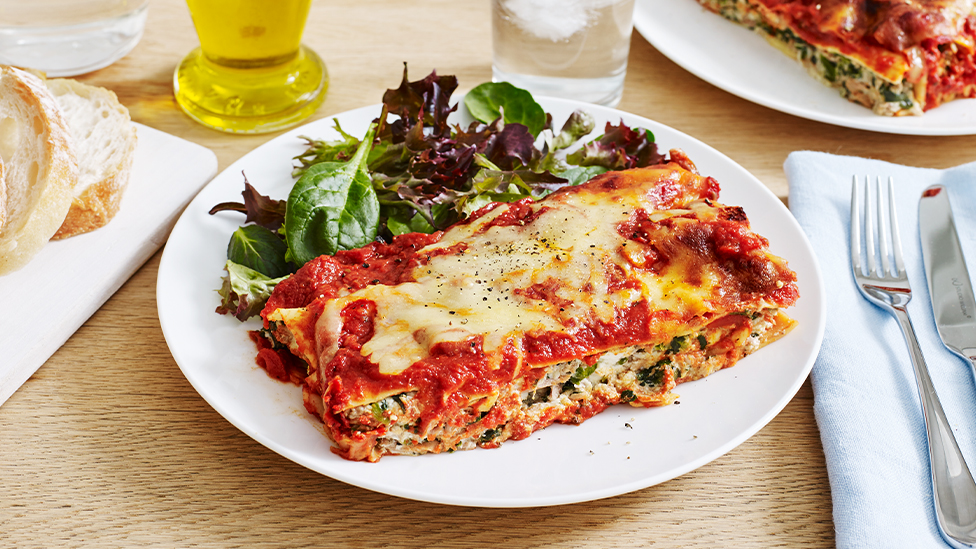 Tuna, ricotta and spinach cannelloni