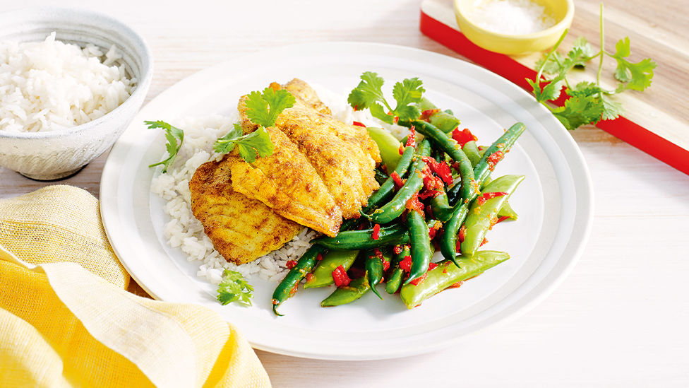 Turmeric Fish with Sambal Beans Recipe | Coles