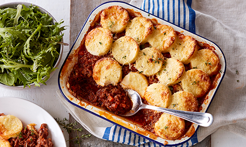 Beef ragu with semolina gnocchi