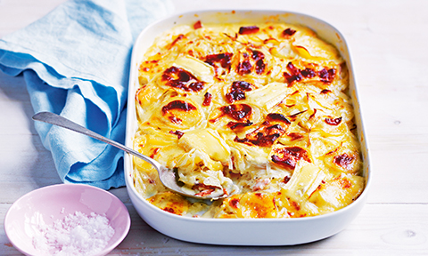 Brie, thyme and bacon dauphinoise potato