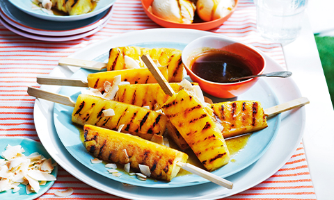 Luke Mangan’s caramelised pineapple with brown sugar chilli glaze