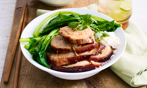 Char siu and chilli glazed pork