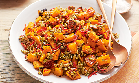 Chilli-roasted pumpkin