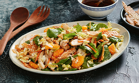 Chinese chicken salad with mandarins