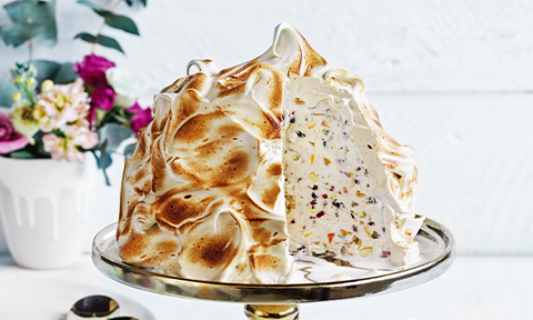 Christmas ice-cream pudding