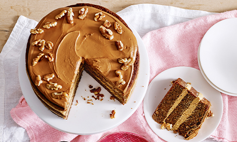 Coffee walnut cake