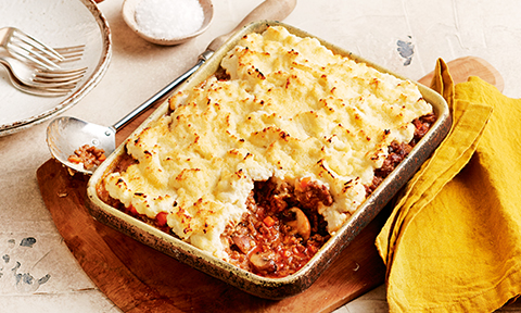 Cottage pie with cauliflower mash