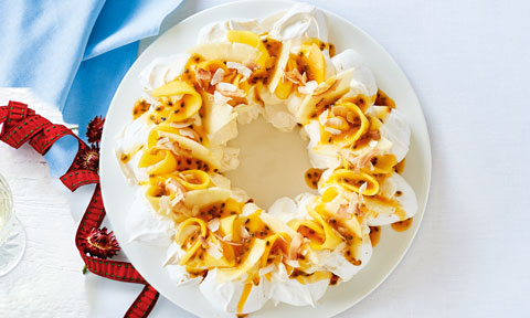 Curtis Stone's mango and passionfruit pavlova