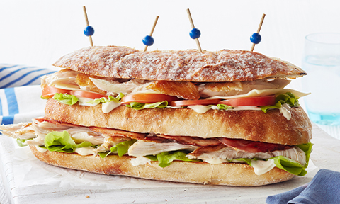 Giant club sandwich