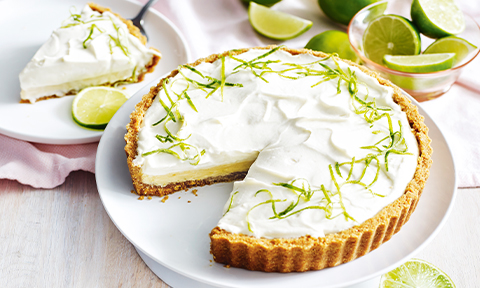 Key lime pie with whipped coconut cream