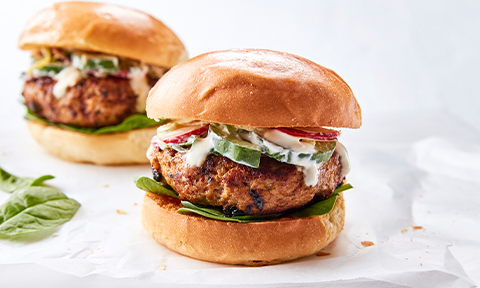 Korma pork burger