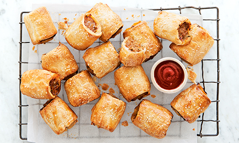 Lamb and harissa sausage rolls