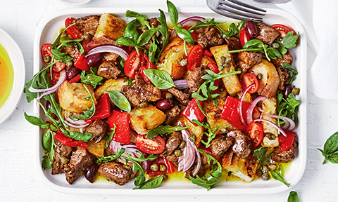 Lamb panzanella salad