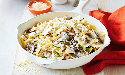 Mixed mushroom fettuccine