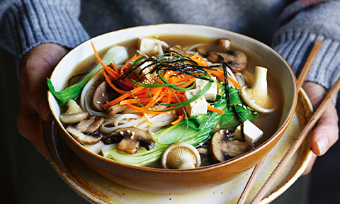 Curtis Stone’s mushroom ramen