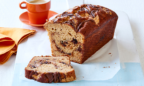 Nutella and peanut butter banana bread