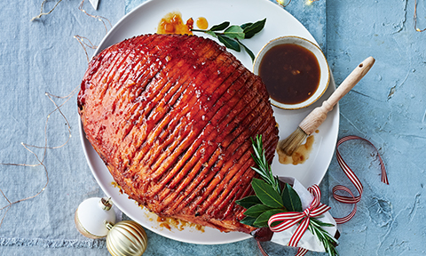 Pineapple and Bundaberg rum glazed ham