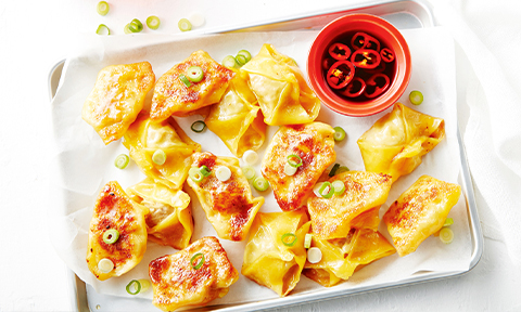 Pork and lemongrass fried wontons