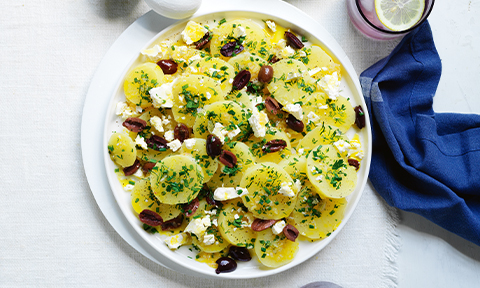 Curtis Stone's Potatoes with fetta and olives