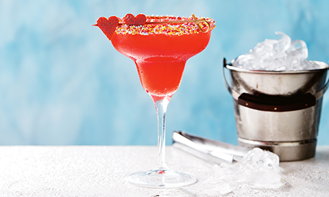 Pretty pink funfetti margarita