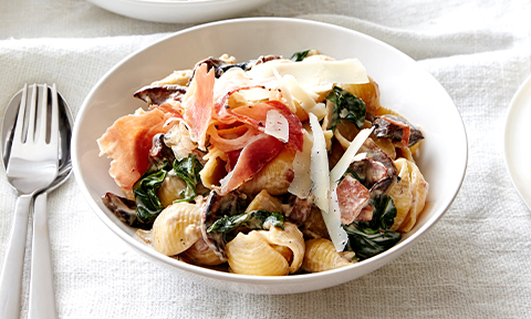 Quick Creamy Mushroom & Pancetta Pasta Recipe | Coles